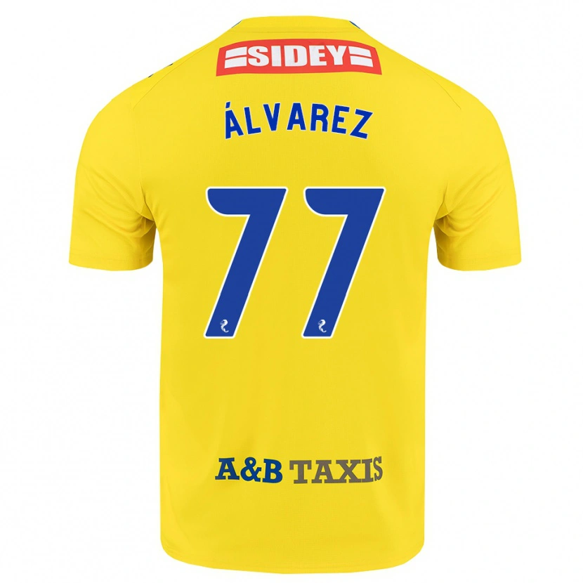 Danxen Mulher Camisola Unax Álvarez #77 Amarelo Azul Preto Alternativa 2026/27 Camisa Brasil