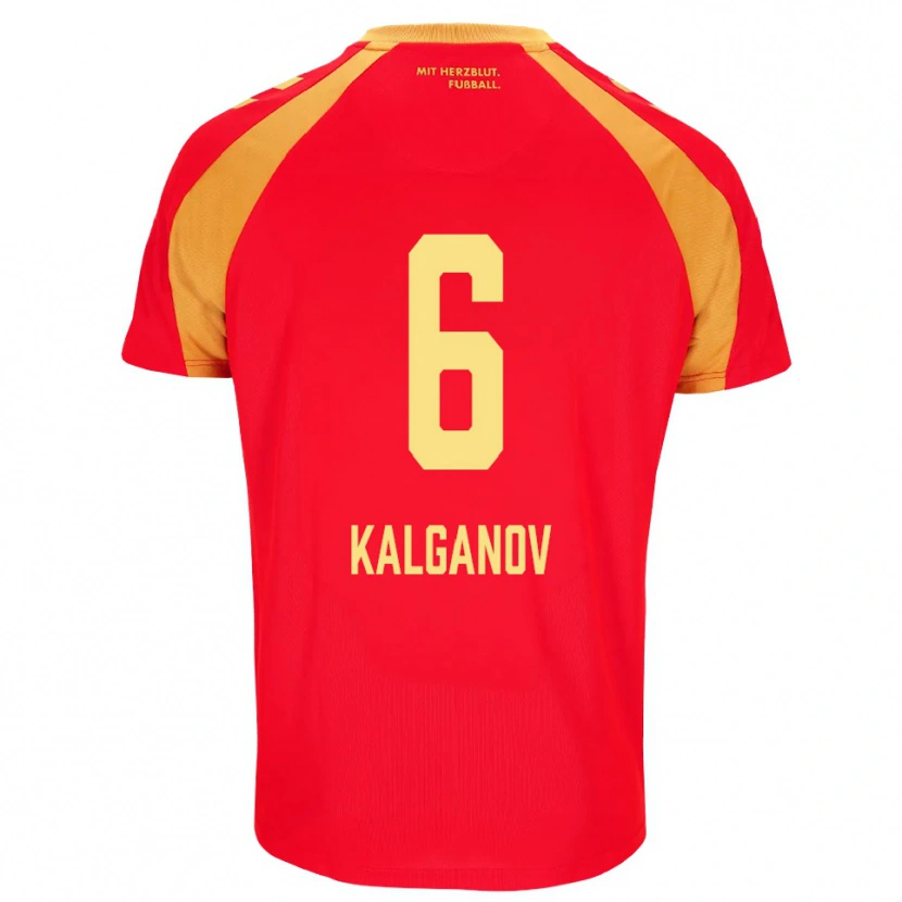 Danxen Mulher Camisola Levin Kalganov #6 Vermelho Laranja Preto Alternativa 2026/27 Camisa Brasil