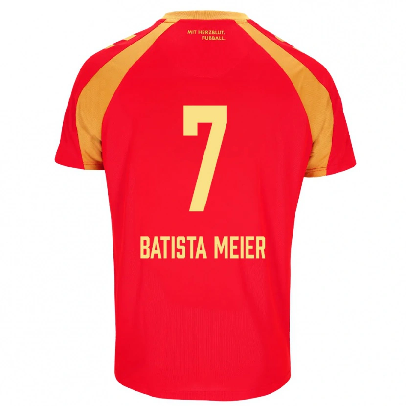 Danxen Mulher Camisola Oliver Batista Meier #7 Vermelho Laranja Preto Alternativa 2026/27 Camisa Brasil