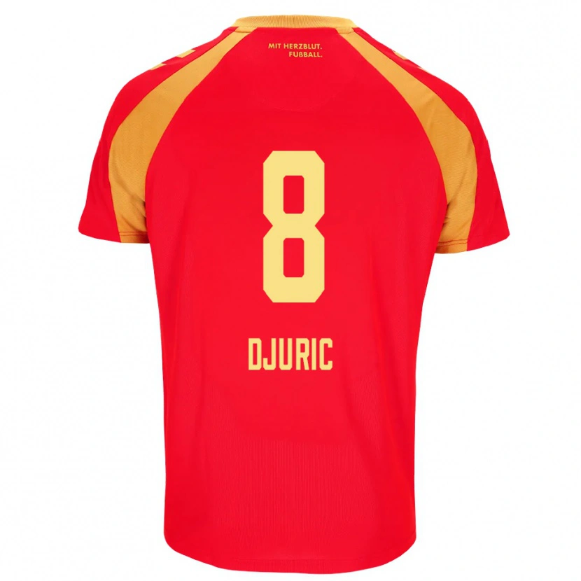 Danxen Mulher Camisola Luka Duric #8 Vermelho Laranja Preto Alternativa 2026/27 Camisa Brasil
