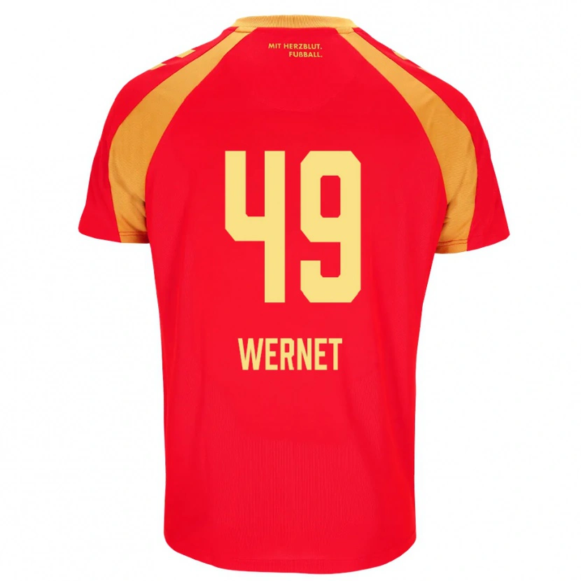 Danxen Mulher Camisola Vigo Wernet #49 Vermelho Laranja Preto Alternativa 2026/27 Camisa Brasil
