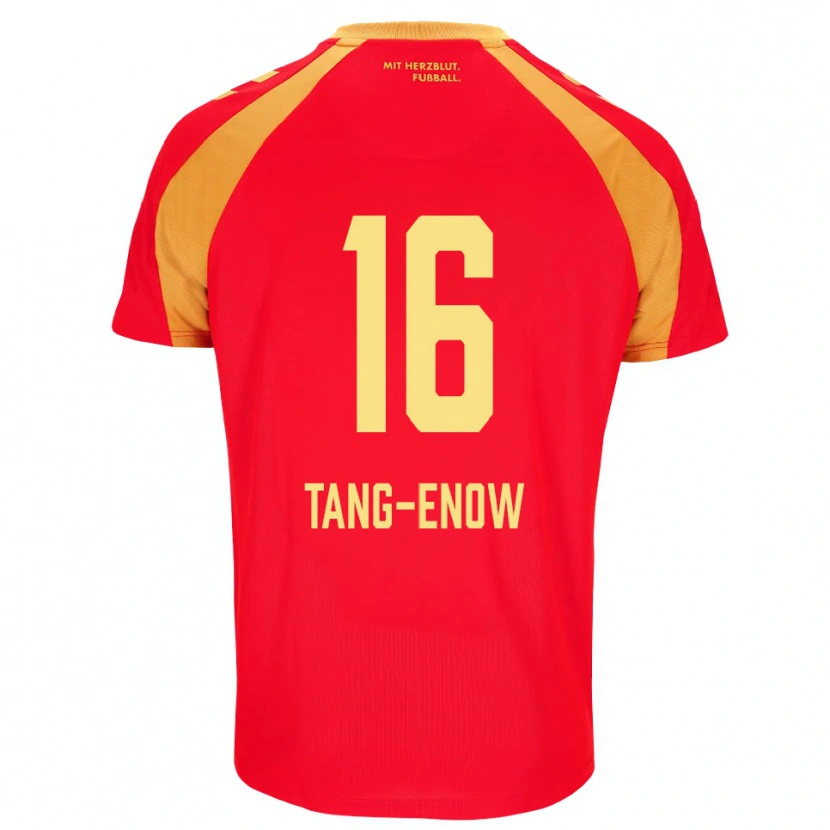Danxen Mulher Camisola Jason Tang-Enow #16 Vermelho Laranja Preto Alternativa 2026/27 Camisa Brasil