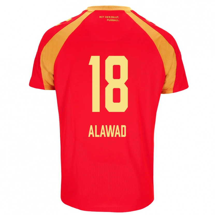 Danxen Mulher Camisola Ali Alawad #18 Vermelho Laranja Preto Alternativa 2026/27 Camisa Brasil