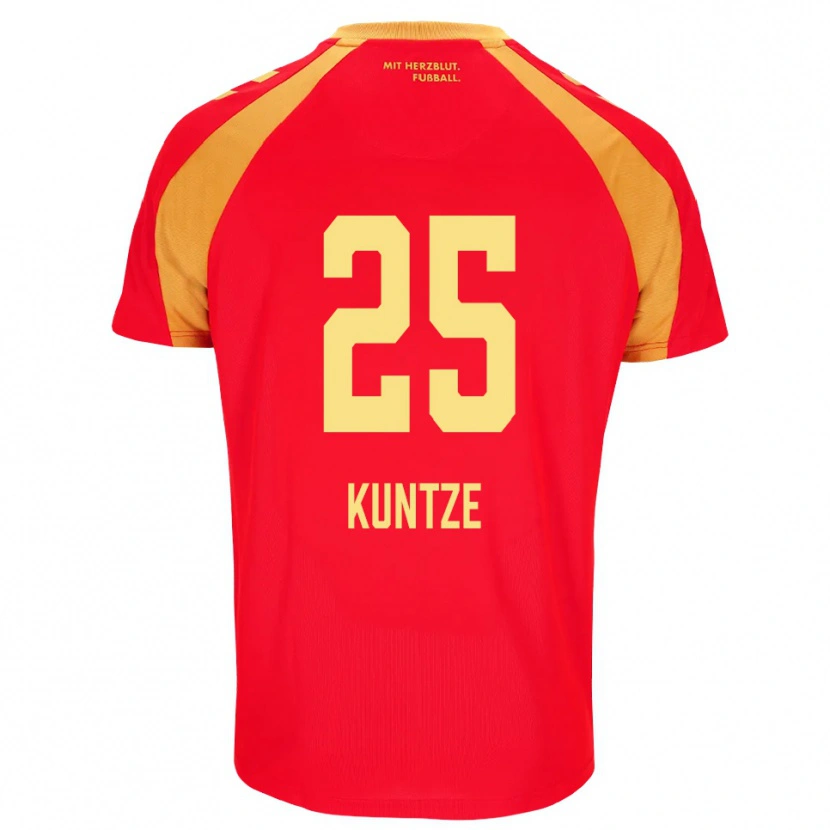 Danxen Mulher Camisola Jakob Kuntze #25 Vermelho Laranja Preto Alternativa 2026/27 Camisa Brasil