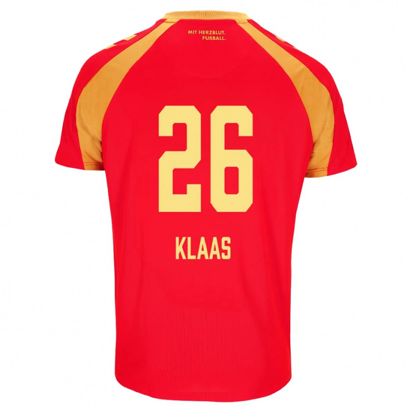 Danxen Mulher Camisola Sebastian Klaas #26 Vermelho Laranja Preto Alternativa 2026/27 Camisa Brasil