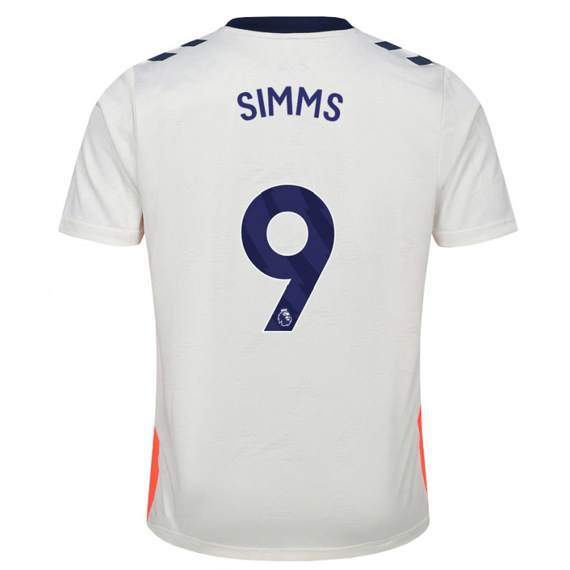 Danxen Mulher Camisola Ellis Simms #9 Branco Laranja Azul Real Alternativa 2026/27 Camisa Brasil