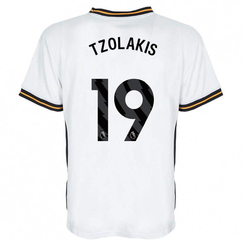 Danxen Mulher Camisola Konstantinos Tzolakis #19 Branco Laranja Preto Alternativa 2026/27 Camisa Brasil