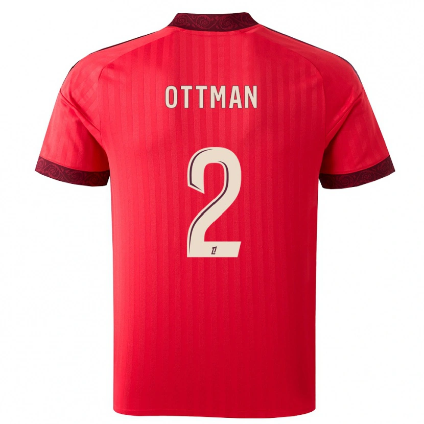 Danxen Mulher Camisola Ottman Katırağ #2 Borgonha Vermelho Branco Alternativa 2026/27 Camisa Brasil