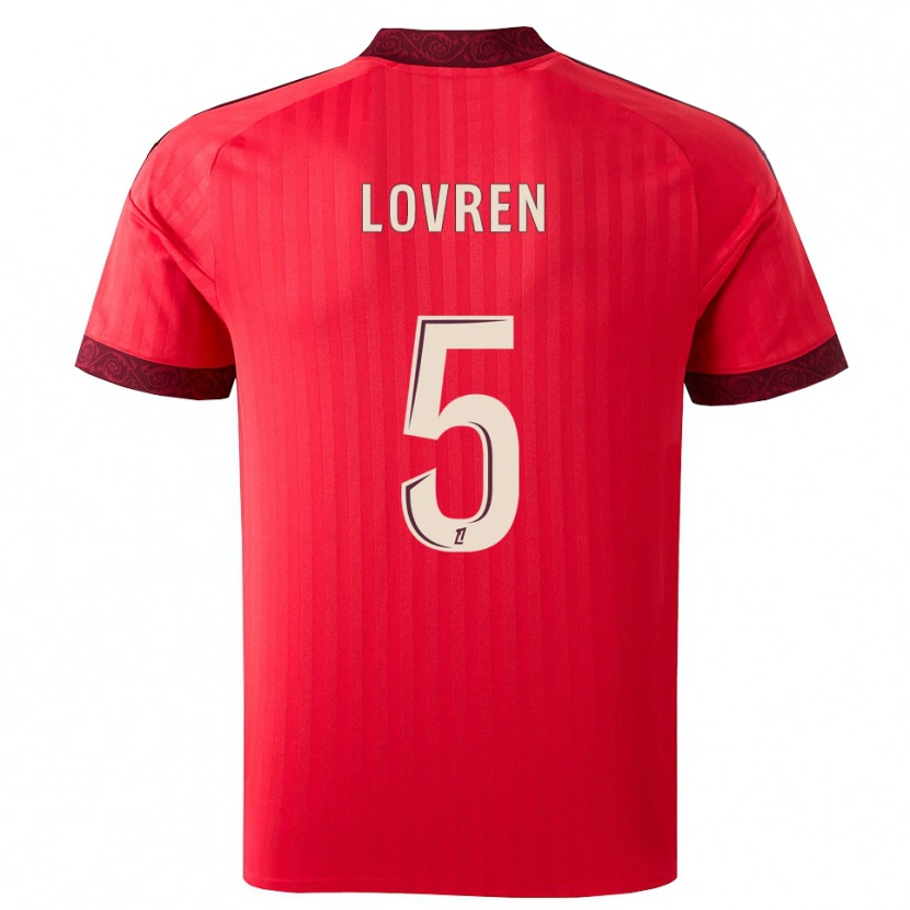 Danxen Mulher Camisola Dejan Lovren #5 Borgonha Vermelho Branco Alternativa 2026/27 Camisa Brasil