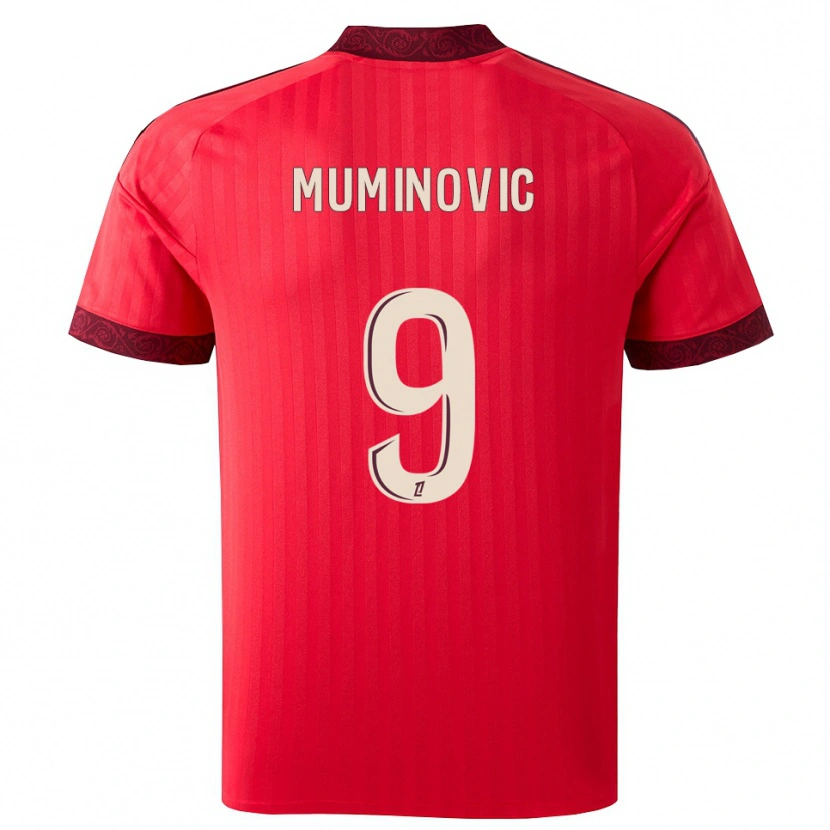 Danxen Mulher Camisola Ajdin Muminovic #9 Borgonha Vermelho Branco Alternativa 2026/27 Camisa Brasil