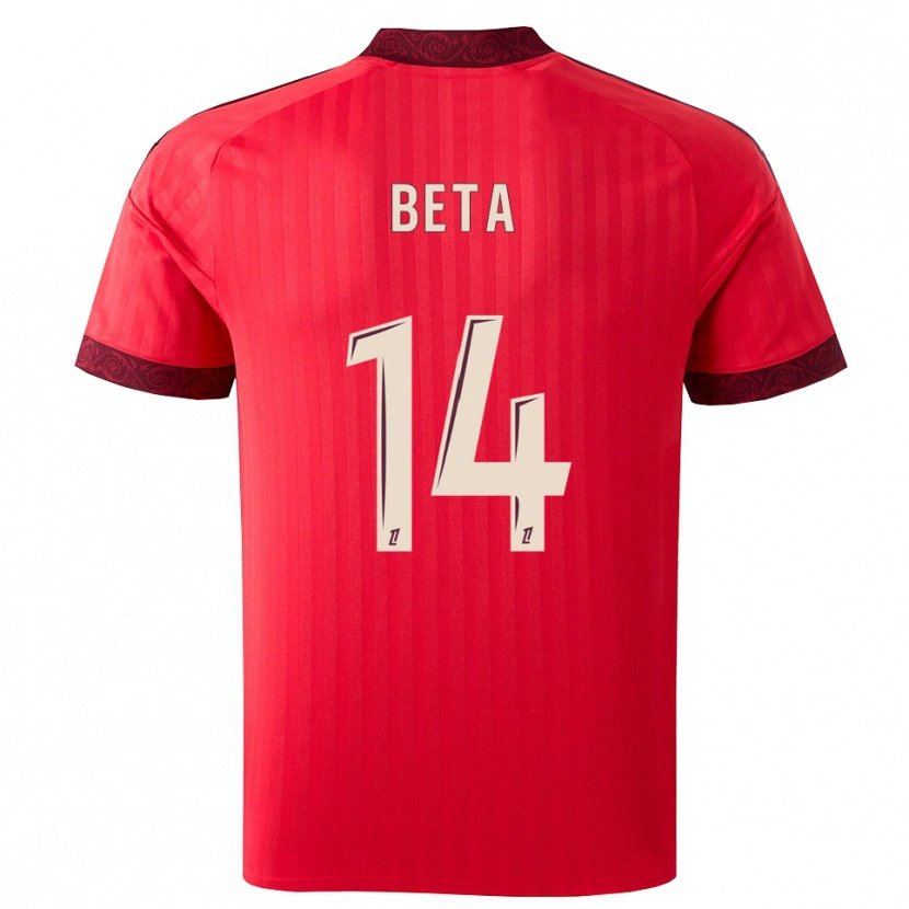 Danxen Mulher Camisola Nathanaël Beta #14 Borgonha Vermelho Branco Alternativa 2026/27 Camisa Brasil