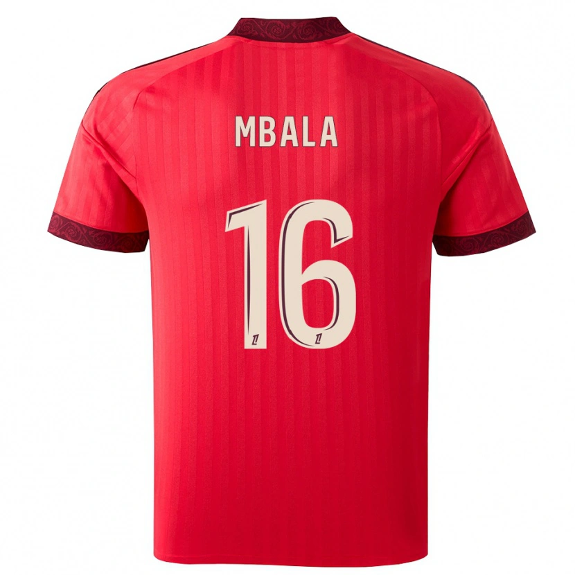 Danxen Mulher Camisola Joël Mbala #16 Borgonha Vermelho Branco Alternativa 2026/27 Camisa Brasil