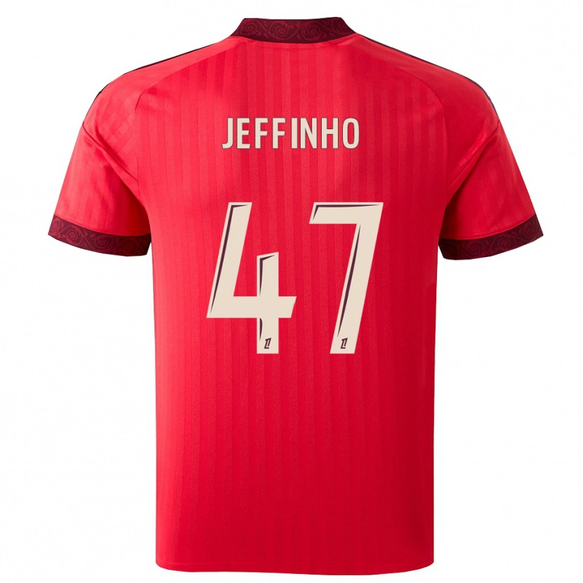 Danxen Mulher Camisola Jeffinho #47 Borgonha Vermelho Branco Alternativa 2026/27 Camisa Brasil