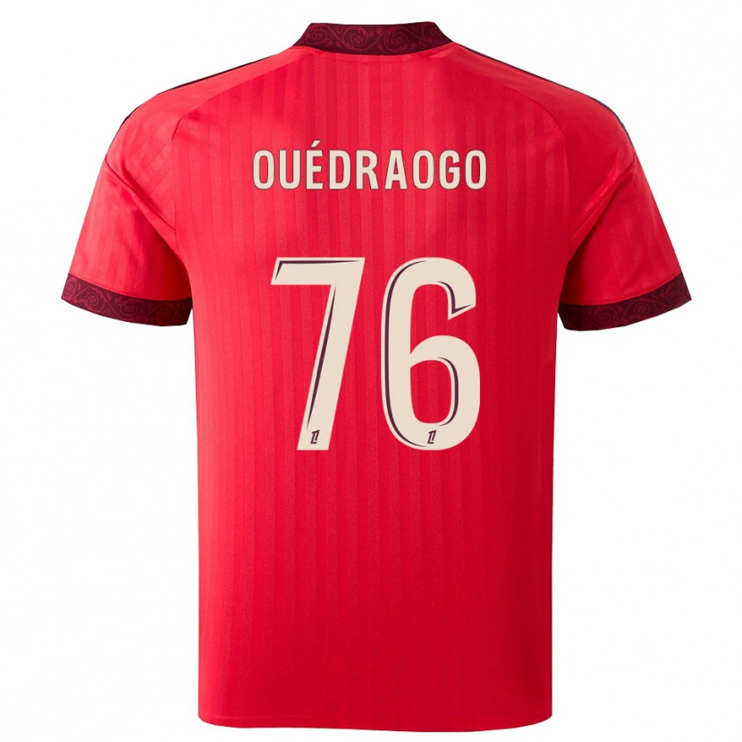 Danxen Mulher Camisola Mohamed Ouédraogo #76 Borgonha Vermelho Branco Alternativa 2026/27 Camisa Brasil