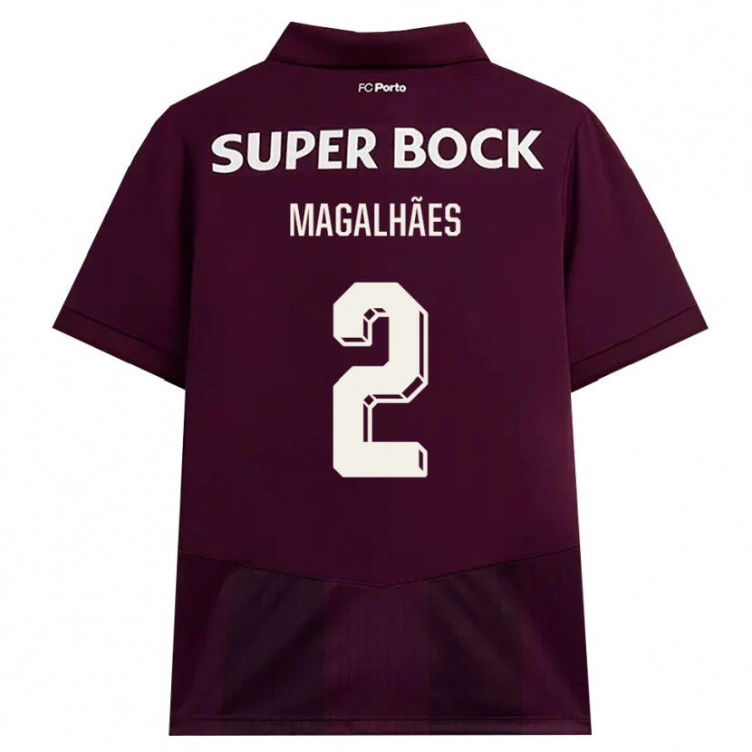 Danxen Mulher Camisola Rafael Magalhães #2 Borgonha Branco Alternativa 2026/27 Camisa Brasil