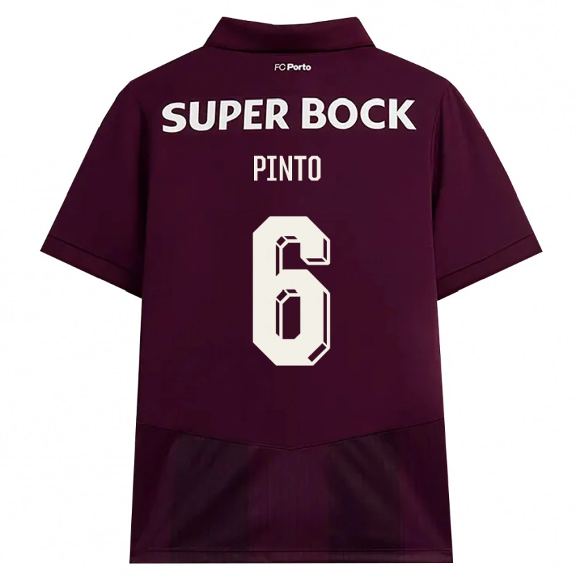 Danxen Mulher Camisola Gonçalo Pinto #6 Borgonha Branco Alternativa 2026/27 Camisa Brasil