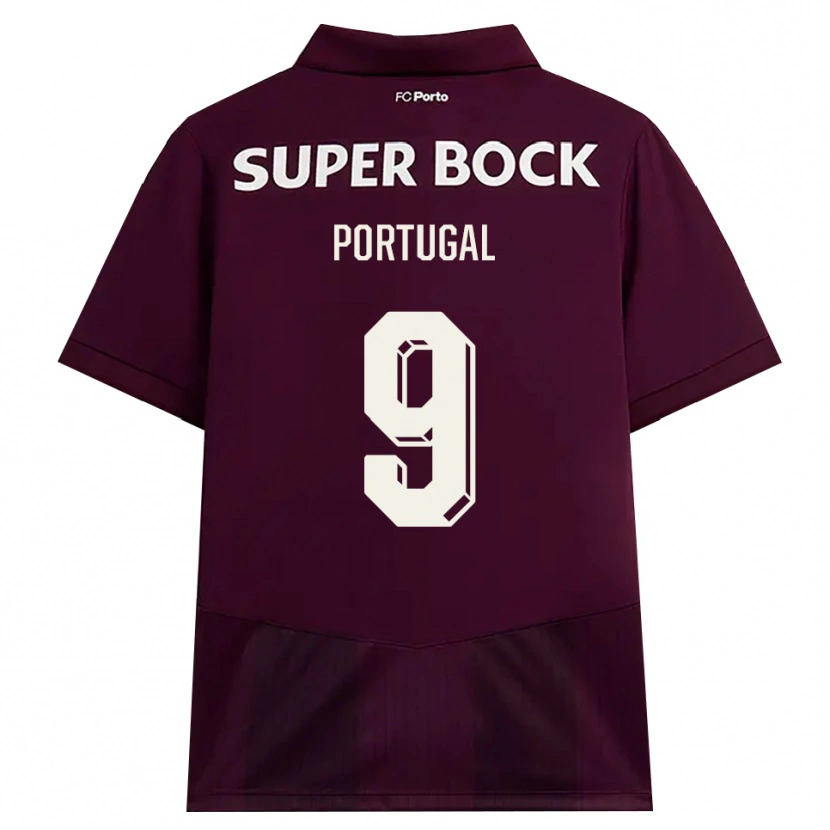 Danxen Mulher Camisola Tiago Portugal #9 Borgonha Branco Alternativa 2026/27 Camisa Brasil