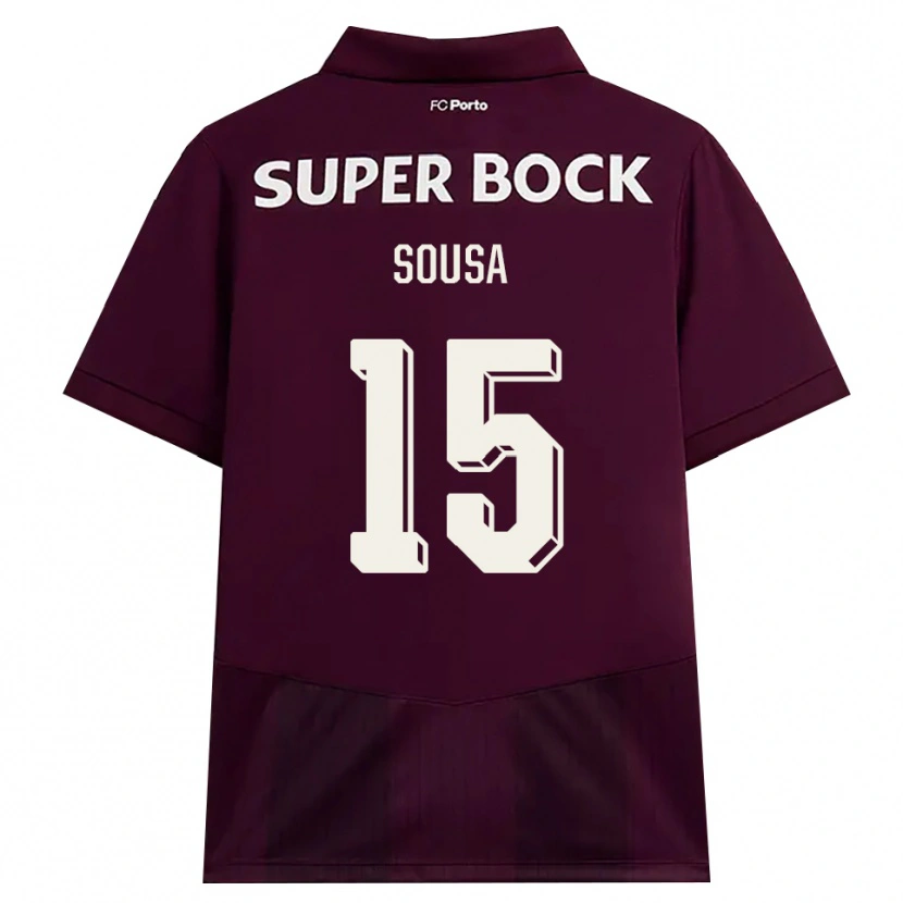 Danxen Mulher Camisola Vasco Sousa #15 Borgonha Branco Alternativa 2026/27 Camisa Brasil