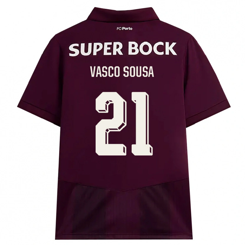 Danxen Mulher Camisola Vasco Sousa #21 Borgonha Branco Alternativa 2026/27 Camisa Brasil