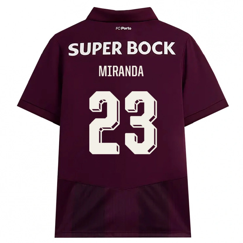 Danxen Mulher Camisola João Miranda #23 Borgonha Branco Alternativa 2026/27 Camisa Brasil