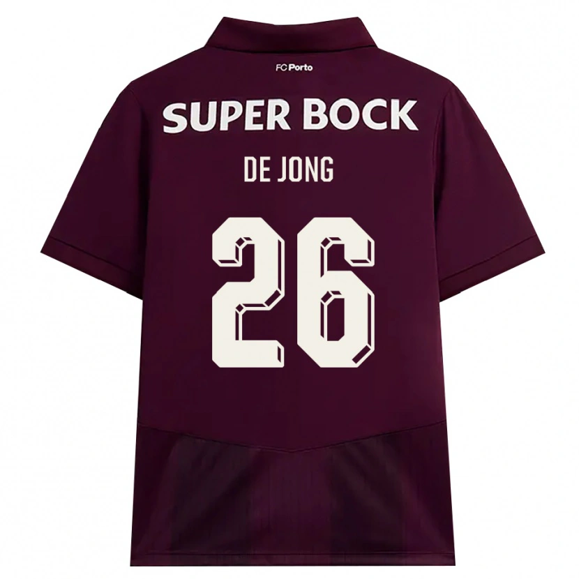 Danxen Mulher Camisola Luuk De Jong #26 Borgonha Branco Alternativa 2026/27 Camisa Brasil