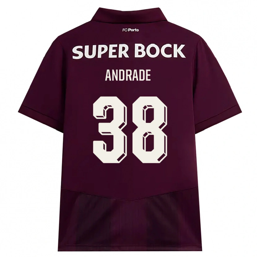 Danxen Mulher Camisola Fernando Andrade #38 Borgonha Branco Alternativa 2026/27 Camisa Brasil