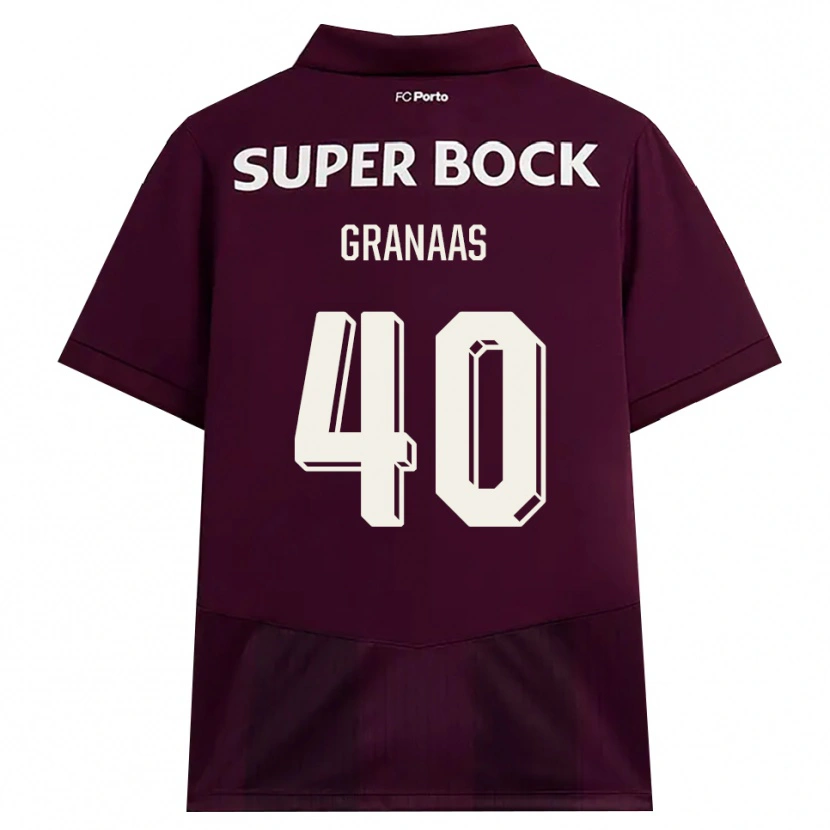 Danxen Mulher Camisola Eirik Granaas #40 Borgonha Branco Alternativa 2026/27 Camisa Brasil