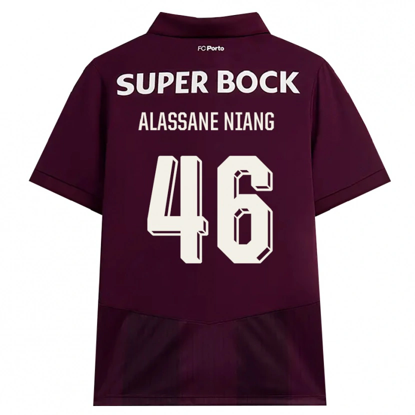 Danxen Mulher Camisola Mame Alassane Niang #46 Borgonha Branco Alternativa 2026/27 Camisa Brasil