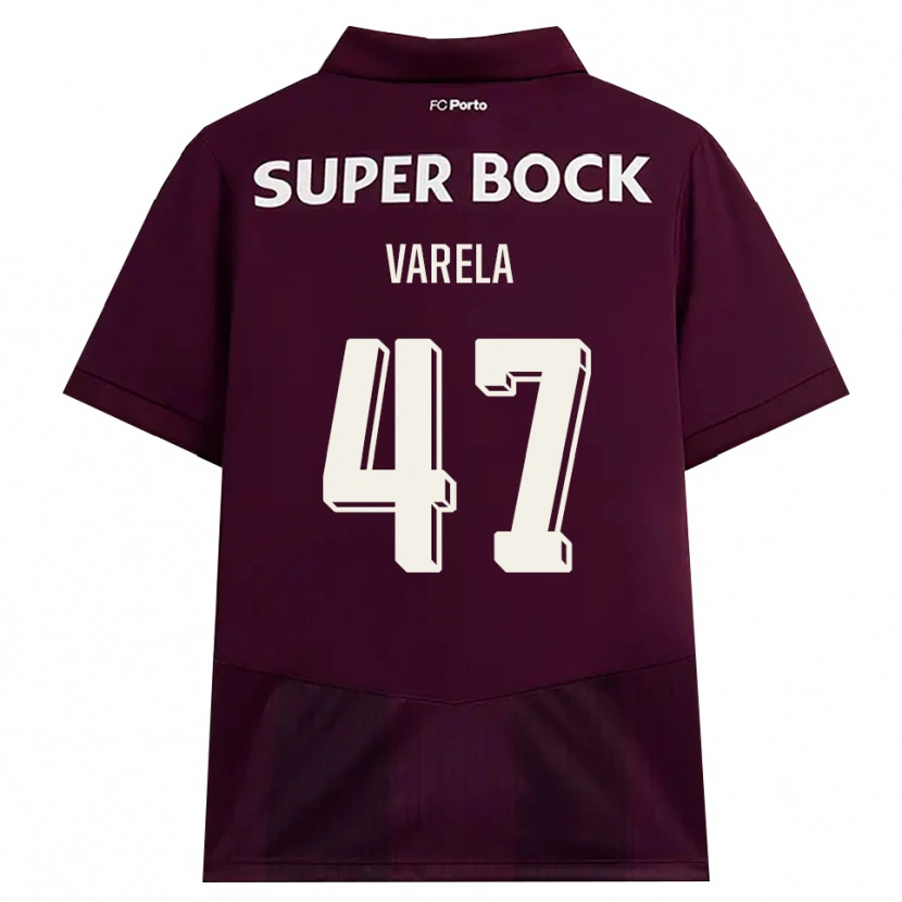 Danxen Mulher Camisola Cardoso Varela #47 Borgonha Branco Alternativa 2026/27 Camisa Brasil