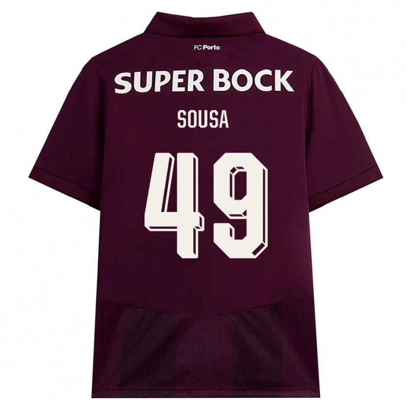 Danxen Mulher Camisola Gonçalo Sousa #49 Borgonha Branco Alternativa 2026/27 Camisa Brasil
