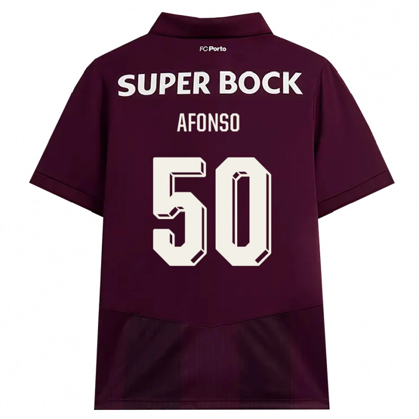 Danxen Mulher Camisola João Afonso #50 Borgonha Branco Alternativa 2026/27 Camisa Brasil