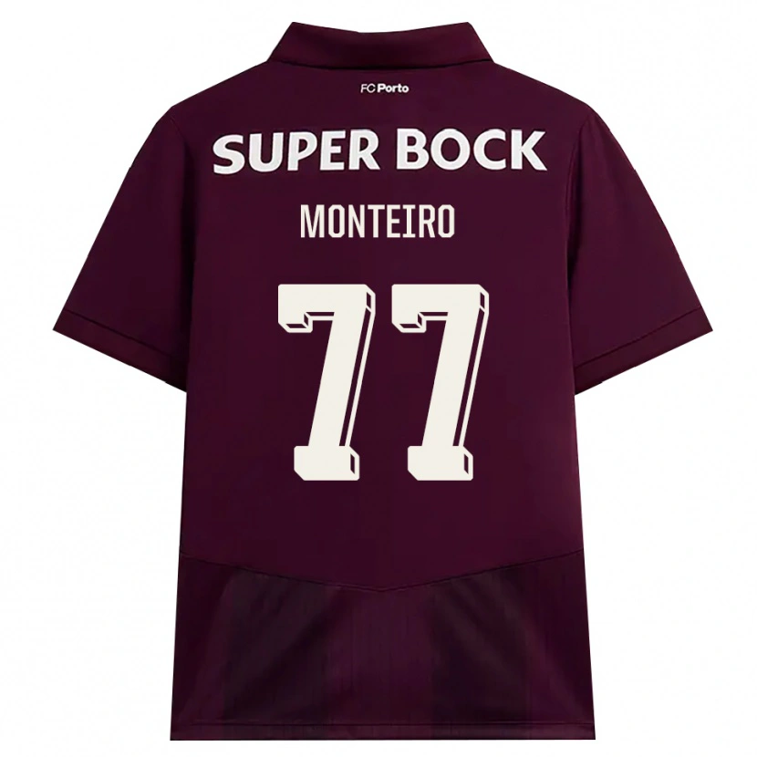 Danxen Mulher Camisola Rui Monteiro #77 Borgonha Branco Alternativa 2026/27 Camisa Brasil