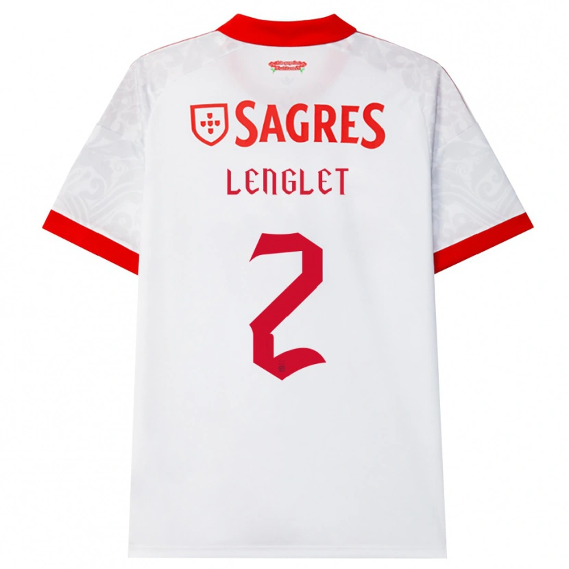 Danxen Mulher Camisola Clément Lenglet #2 Branco Vermelho Amarelo Alternativa 2026/27 Camisa Brasil