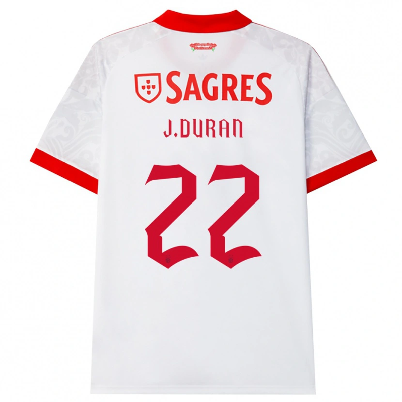 Danxen Mulher Camisola Jhon Durán #22 Branco Vermelho Amarelo Alternativa 2026/27 Camisa Brasil