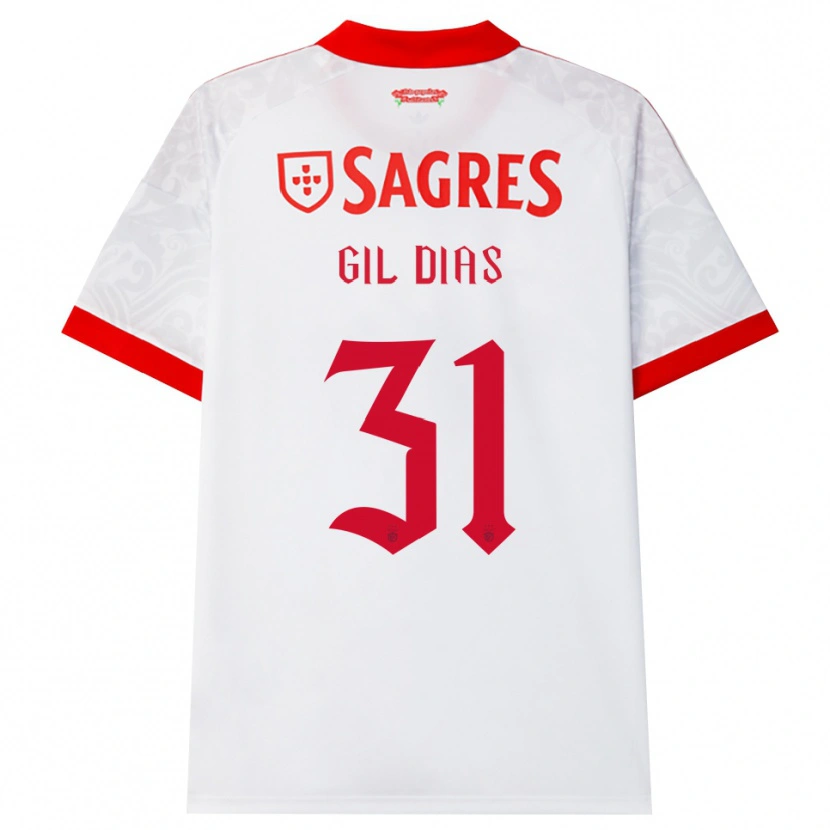 Danxen Mulher Camisola Gil Dias #31 Branco Vermelho Amarelo Alternativa 2026/27 Camisa Brasil