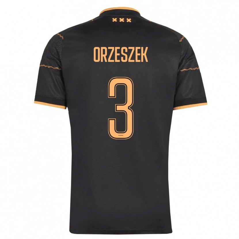 Danxen Mulher Camisola Zane Orzeszek #3 Preto Laranja Alternativa 2026/27 Camisa Brasil