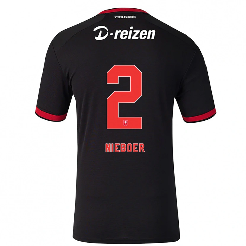 Danxen Mulher Camisola Oliver Nieboer #2 Vermelho Branco Preto Alternativa 2026/27 Camisa Brasil