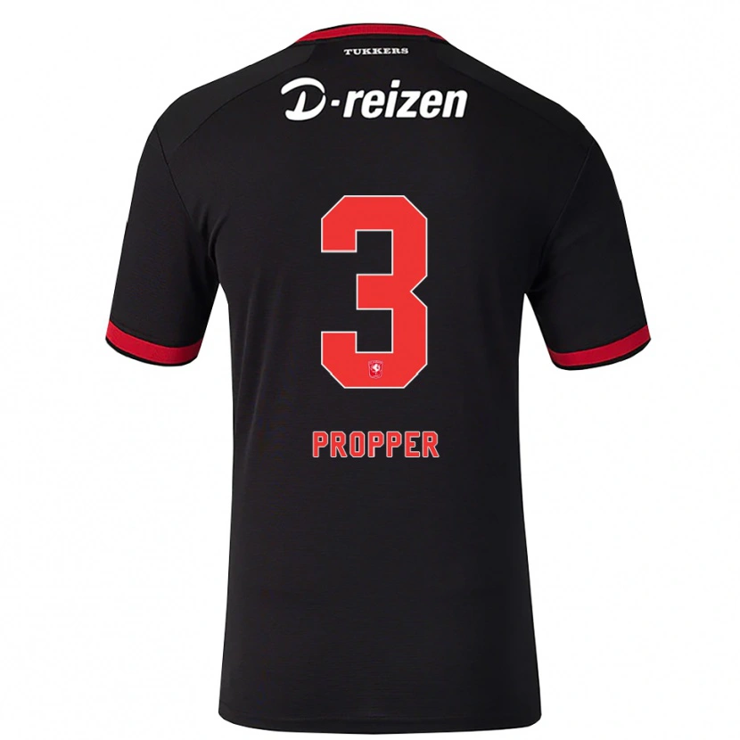 Danxen Mulher Camisola Robin Pröpper #3 Vermelho Branco Preto Alternativa 2026/27 Camisa Brasil