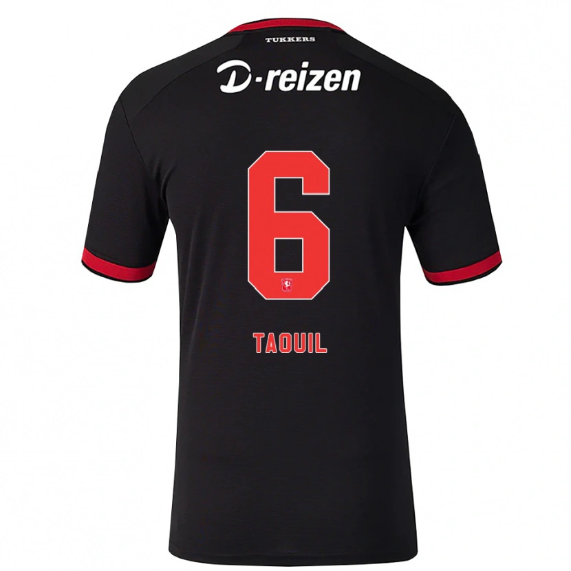 Danxen Mulher Camisola Rayan Taouil #6 Vermelho Branco Preto Alternativa 2026/27 Camisa Brasil