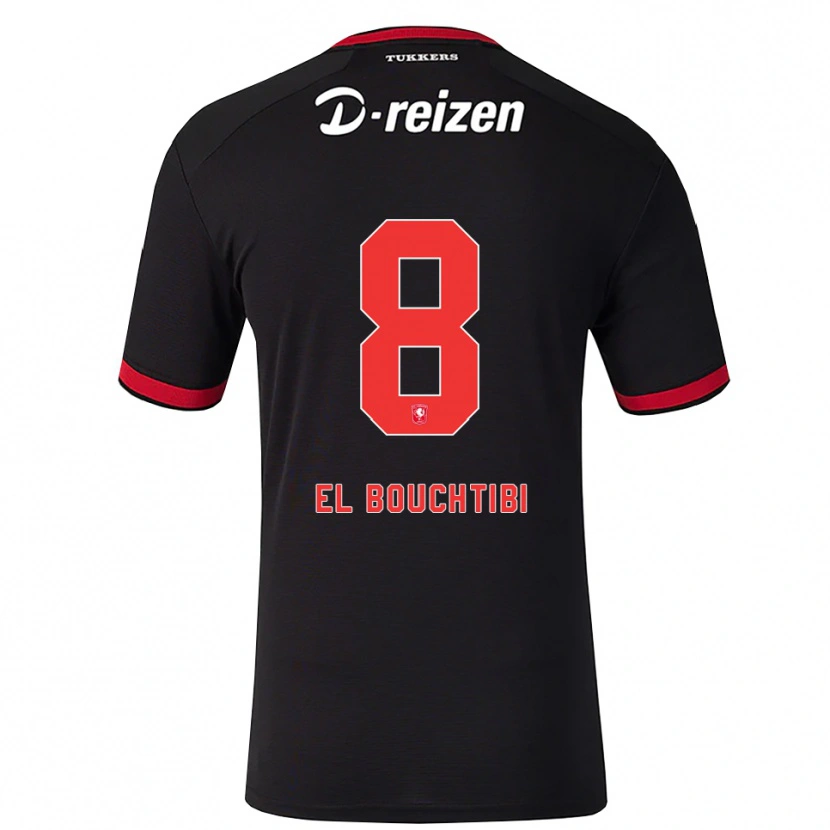 Danxen Mulher Camisola Ilias El Bouchtibi #8 Vermelho Branco Preto Alternativa 2026/27 Camisa Brasil