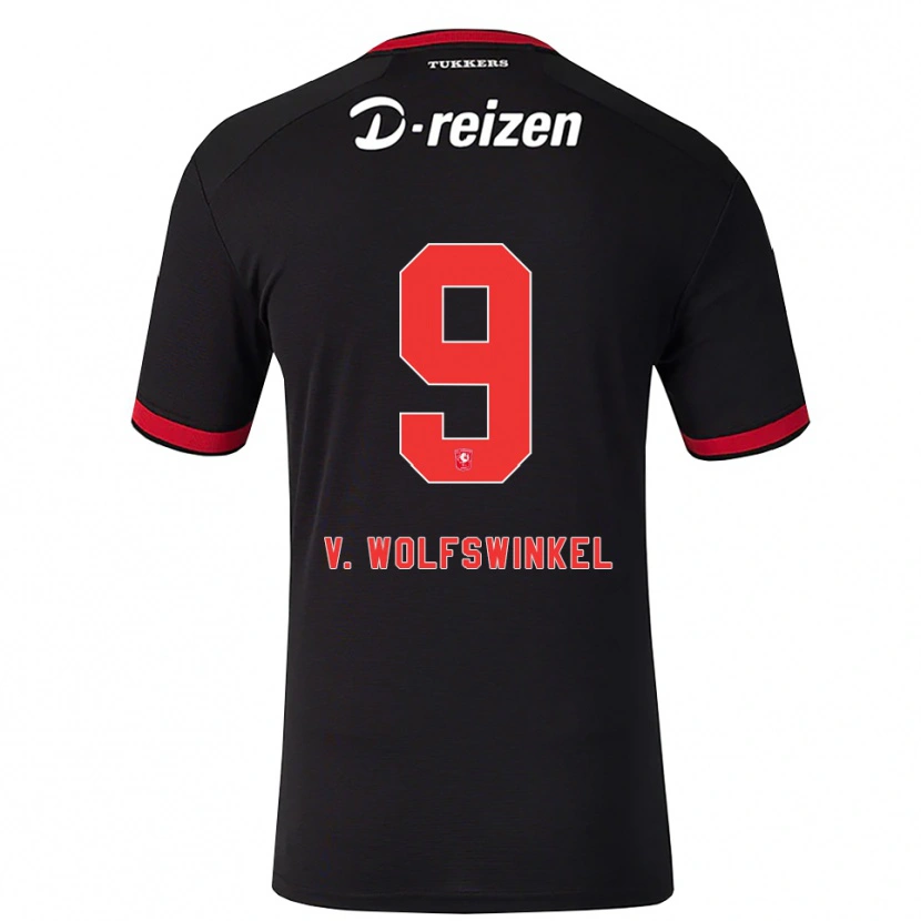 Danxen Mulher Camisola Ricky Van Wolfswinkel #9 Vermelho Branco Preto Alternativa 2026/27 Camisa Brasil
