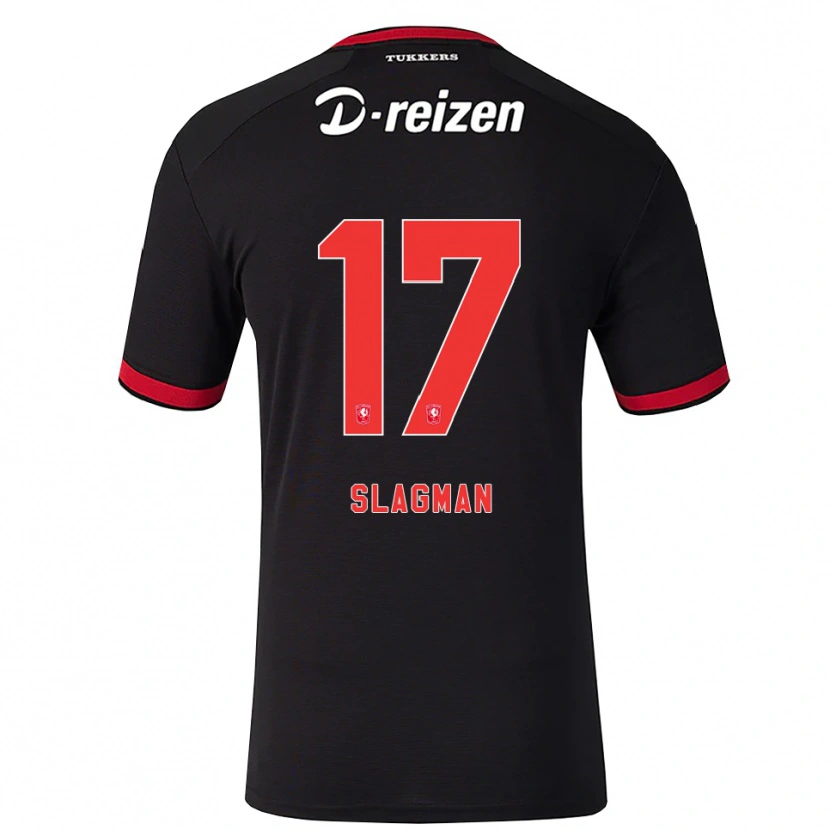 Danxen Mulher Camisola Thom Slagman #17 Vermelho Branco Preto Alternativa 2026/27 Camisa Brasil