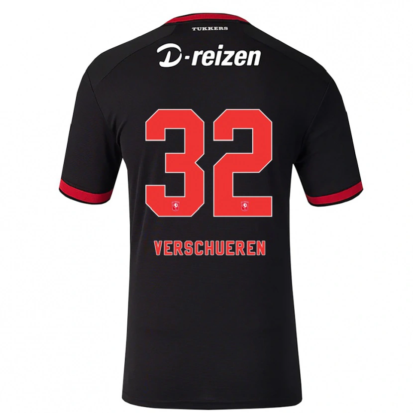 Danxen Mulher Camisola Arno Verschueren #32 Vermelho Branco Preto Alternativa 2026/27 Camisa Brasil
