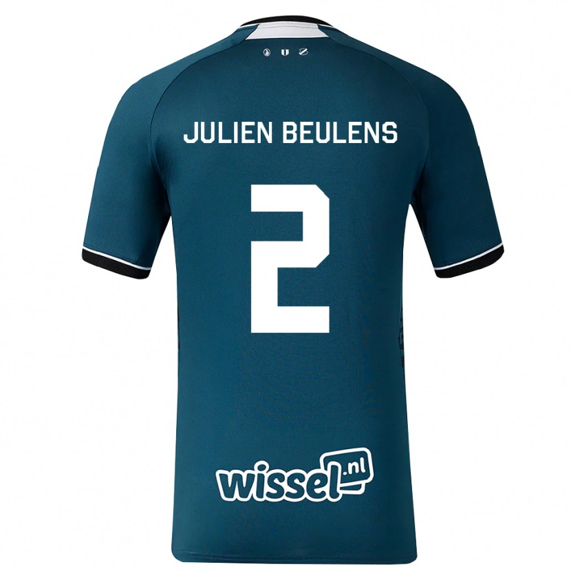 Danxen Mulher Camisola Julien Beulens #2 Darkslategray Branco Alternativa 2026/27 Camisa Brasil