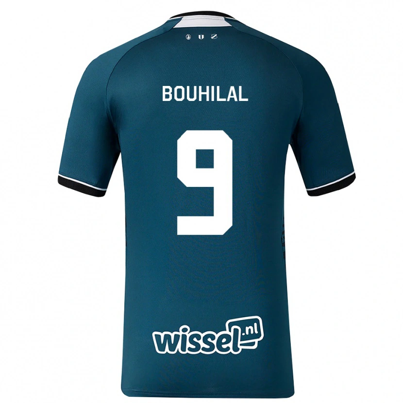 Danxen Mulher Camisola Mohammed Bouhilal #9 Darkslategray Branco Alternativa 2026/27 Camisa Brasil