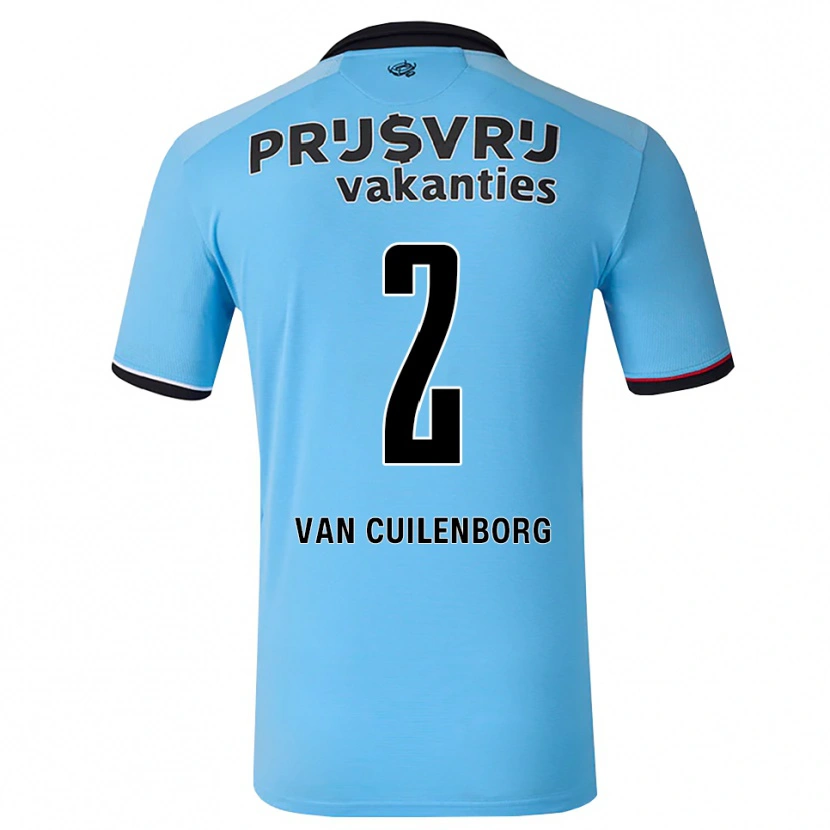 Danxen Mulher Camisola Joshua Wilbrenninck-Van Cuilenborg #2 Deepskyblue Preto Vermelho Alternativa 2026/27 Camisa Brasil