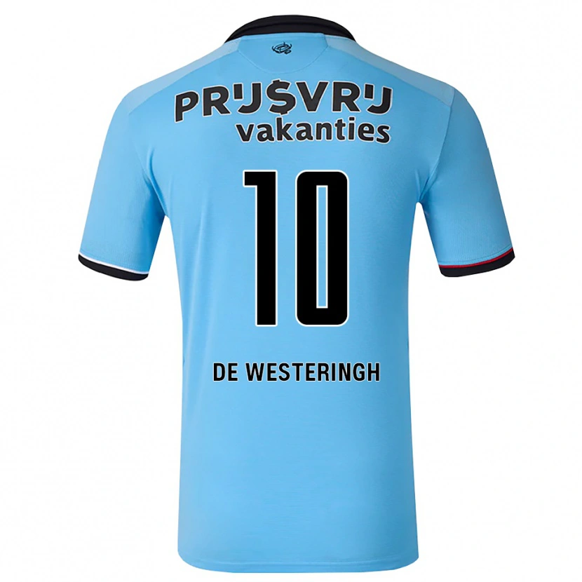 Danxen Mulher Camisola Kirsten Van De Westeringh #10 Deepskyblue Preto Vermelho Alternativa 2026/27 Camisa Brasil