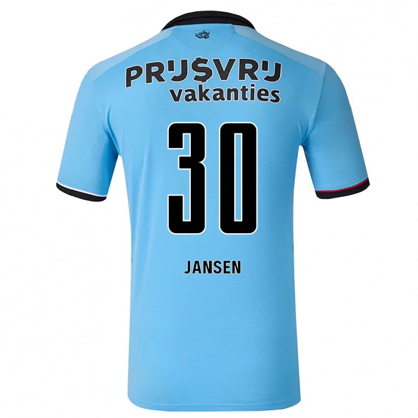 Danxen Mulher Camisola Thijs Jansen #30 Deepskyblue Preto Vermelho Alternativa 2026/27 Camisa Brasil