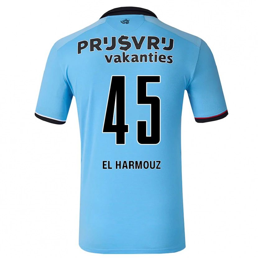 Danxen Mulher Camisola Nassim El Harmouz #45 Deepskyblue Preto Vermelho Alternativa 2026/27 Camisa Brasil
