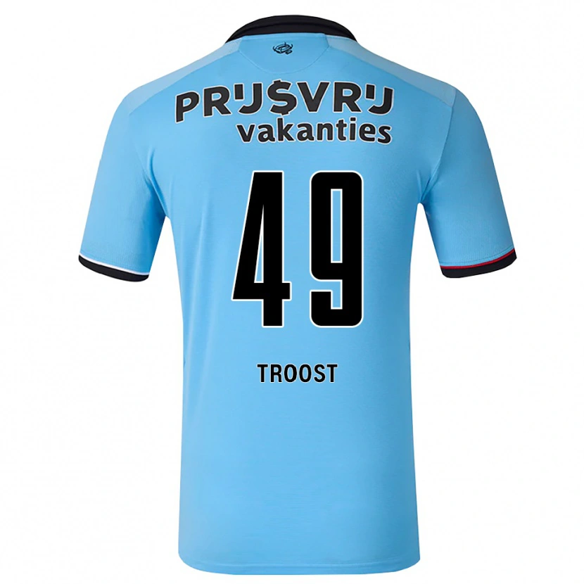 Danxen Mulher Camisola Tein Troost #49 Deepskyblue Preto Vermelho Alternativa 2026/27 Camisa Brasil